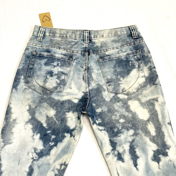 Upcycled Ocean Galaxy Jeans Size 32 x 30 8 10 12 - Picture 13 of 14